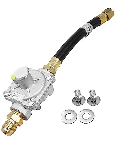 Barbecue Natural Gas Conversion Kit Regulator Fit for Kitchen-Aid 710-0003 720-0709 720-0709B for Gas Grill Conversion Replace 3030 CNG 4.0" & LP 10" with Hose 1/2" Male Flare Fitting - Grill Parts America