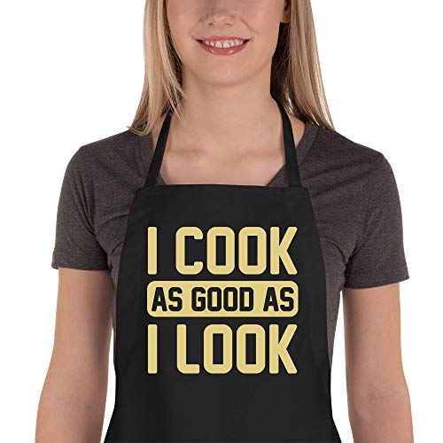 Funny Cooking Apron for Women Men Adjustable Kitchen Chef Aprons with 2 Large Pockets for Cooking Baking Grilling, Birthday Christmas Apron Gift - Grill Parts America