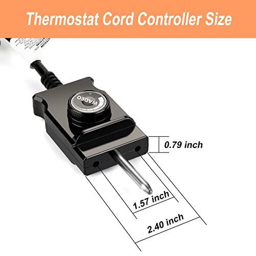 WADEO Adjustable Thermostat Probe Control Cord for Masterbuilt Smokers Cord Replacement.(15A Max, 110V) - Grill Parts America