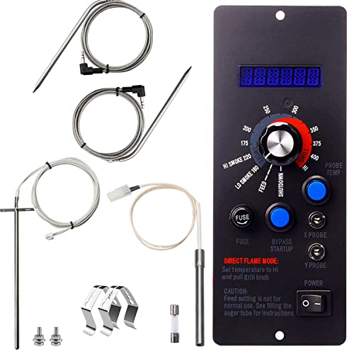 Digital Thermostat Controller Kit Replacement Parts Compatible with Camp Chef Wood Pellet Grills Smoker PG24STX/PG24XT/PG24S/PG24WWS, Include Meat Probe, Temperure Sensor Probe, and Igniter Hot Rod - Grill Parts America