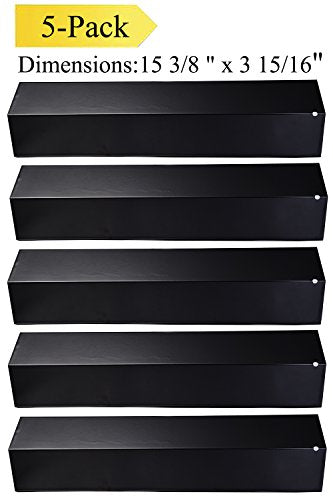 Votenli P9231A(5-Pack) 15 3/8" Porcelain Steel Heat Plate for Aussie, Brinkmann 810-2410-S, 810-3660-S,810-2511-S,810-2512-F Uniflame, Charmglow, Grill King, Lowes Model Grills - Grill Parts America