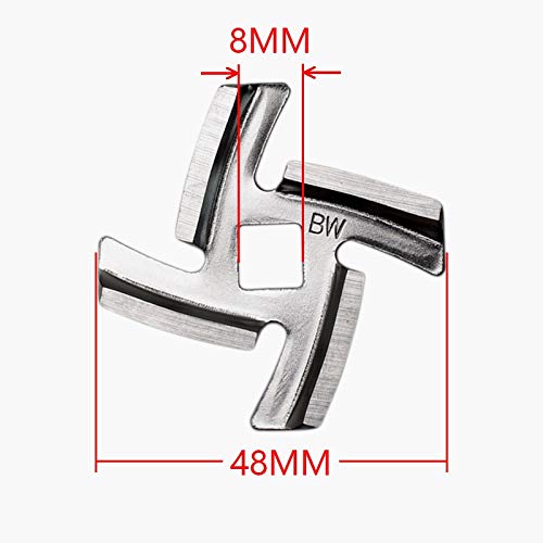 Trjgtas Meat Grinder Replacement Parts Included 2PC Cutter Cutting Blade 2PC Meat Chopper Plates Mincer Part for MG30/60 Grinder - Kitchen Parts America