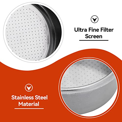 Stainless Steel Coffee Filter, 51mm Double Layer Pressurized Filter Basket Espresso Filter Basket for Portafilter Coffee Machine(Double Cup) - Kitchen Parts America