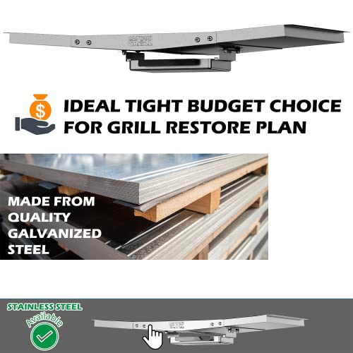 Grease Tray with Catch Pan - Universal Drip Pan for 4/5 Burner Gas Grill Models from Dyna Glo, Nexgrill, Expert Grill, Kenmore, BHG and More - Galvanized Steel Grill Replacement Parts(24"-30") - Grill Parts America