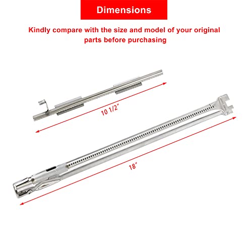 Gcostar 69785 18inch Grill Burner for Weber Spirit I & II 200 Series Spirit E-210 E-220, Spirit S-210 S-220 Gas Grills with Up Front Control (2013 and Newer), Weber Stainless Steel Replacement Parts - Grill Parts America