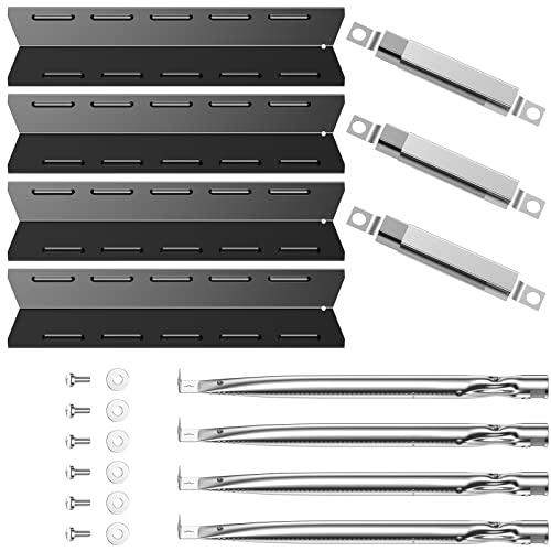 PatioGem Replacement Kit Grill Parts for Kenmore, Porcelain Steel Heat Plate 14 15/16 Grill Repair Kit Compatible with Kenmore, Heat Diffuser, Carryover, Burner 146.16142210 146.34611410 146.46372610 - Grill Parts America