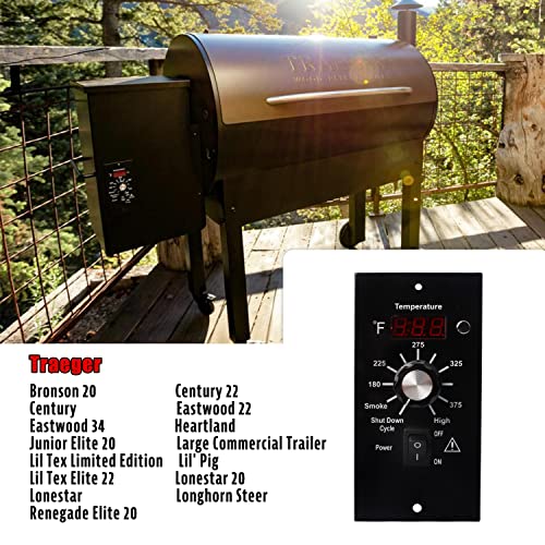 Classic Digital Control Board for Traeger Wood Smoker Replacement Parts Thermostat Kit,Compatible Traeger Pellet Wood Grill with Hot Rod Temperature Sensor - Grill Parts America