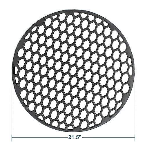 BMMXBI 21.5" Cast Iron Cooking Grate for Weber Original Kettle Premium 22" Charcoal Grill, Non-Stick Grids Replacement for Weber 22'' Smokers Grill, Give a Universal Grid Lifter as a Gift - Grill Parts America