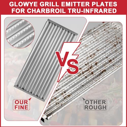 Grill Emitter Plates for Charbroil TRU-Infrared 463644220 463632320 463642316 466642316 466642416 463675016 Gas Grill, 17 1/8" Emitter Grates Replacement for Charbroil G362-2100-W1 - Grill Parts America