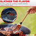 Alpha Grillers Cast Iron Pot & BBQ Brushes for Sauce - 24 oz Cast Iron Saucepan & Basting Brush BBQ Mop - Grill Parts America