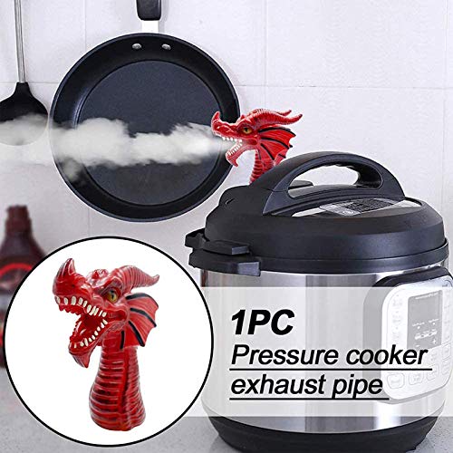 Original Steam Release Accessory for Instant Pot Pressure Cooker, Fire-Breathing Dragon Steam Diverter Tool, Cabinets Savior - All Size of Duo/Smart/Ultra Model (Red) - Kitchen Parts America
