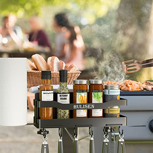 HULISEN Griddle Caddy, Grill Caddy for Blackstone 28"/36" Griddle Accessories and Prep Cart, BBQ Tool Organizer, Barbecue Grilling Storage Box with Paper Towel Holder for Outdoor Grill, No Drilling - Grill Parts America