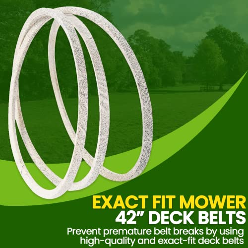TonGass 42" Lawn Mower Deck Belt Compatible with John Deere Lawn Mower - Replaces Part Number GX20072 - Deck Drive Belt for Heavy-Duty Use - Compatible with 100 D100 E100 Series - Grill Parts America