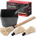 Alpha Grillers Cast Iron Pot & BBQ Brushes for Sauce - 24 oz Cast Iron Saucepan & Basting Brush BBQ Mop - Grill Parts America