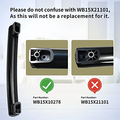 Upgraded Vsttar Parts WB15X10278 Microwave Oven Door Handle, Compatible with General Electric (GE) Microwave, Replaces AP5790517, 261300714902, PS8754175 (Black) - Grill Parts America