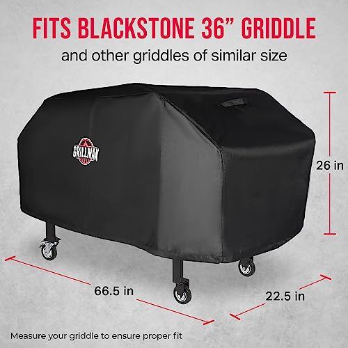 Grillman Blackstone Griddle Cover for 36-inch Griddle - Blackstone Cover, 36 inch Blackstone Griddle Cover, BBQ, Griddle Accessories, Waterproof - Father's Day Grill Gifts, Father's Day BBQ Gifts - Grill Parts America