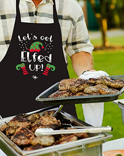 Christmas Aprons for Women with Pockets, Grill Aprons for Men BBQ Grilling - Grill Parts America