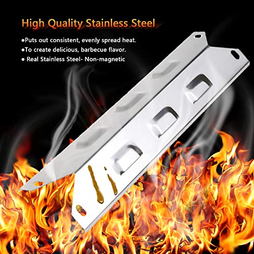 Hisencn Replacement Repair Parts Compatible with Kenmore 146.23678310, 146.23679310, 640-05057371-6, 640-05057373-6 Gas Grills Models, 3 Packs Stainless Steel Grill Burner, Heat Plates Tent Shield - Grill Parts America