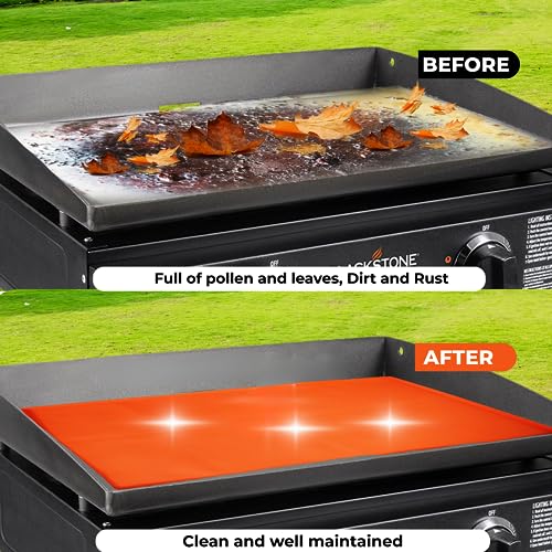 36" Silicone Griddle Mat For BlackStone 36 inch,Heavy Duty Food Grade Silicone Mat, Protect Griddle from Rodents, Insects, Debris, and Rust, All Season Cooking Protective Cover (With 1 Grease Cup). - Grill Parts America