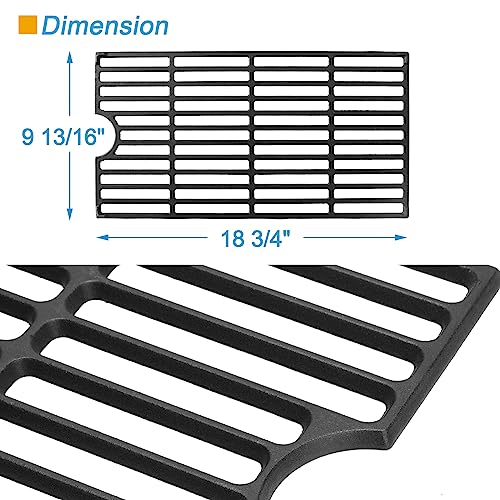 BBQration 18 3/4" 7MM Cast Iron Cooking Grates Replacement for Kitchen Aid 720-0745 720-0745A 720-0745B 720-0819 730-0745 860-0012, Nexgrill 720-0745 720-0745A Parts - Grill Parts America