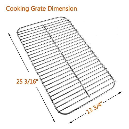 BQMAX Stainless Steel Replacement Parts for Charbroil Classic 360 3-Burner 463742418, 463773717, G320-0200-W1, G215-0203-W1 Grill Burner, Heat Plate, Cooking Grate and Adjustable Carryover Tube - Grill Parts America
