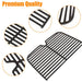Hisencn Grill Cooking Grates for Nexgrill 820-0072 Fortress 2-Burner Table Top Portable Propane Gas Grill, Cast Iron Grill Grid Replacement Parts Outdoor BBQ Repair Kit (2 Pack) - Grill Parts America