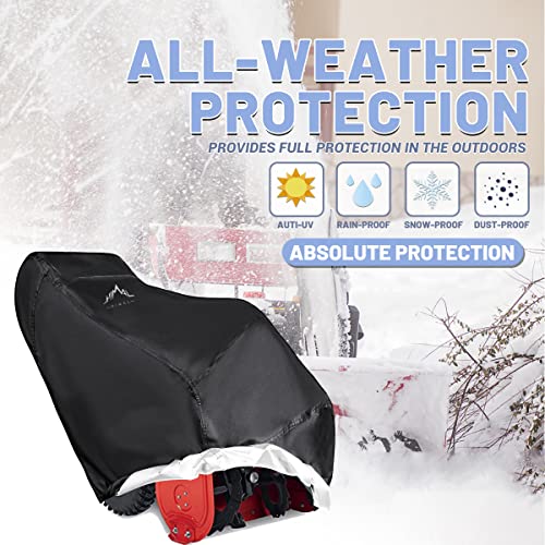 Himal Snow Thrower Cover-Heavy Duty Polyester,Waterproof,UV Protection,Universal Size Snow Blower Covers for Most Electric Two Stage Snow Blowers 58" L x 33" W x 52" H(XL) - Grill Parts America
