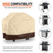 Arcedo BBQ Grill Cover, Heavy Duty 55 Inch Waterproof Gas Grill Cover for Weber Charbroil Nexgrill Brinkmann Grills and More, UV Resistant Outdoor 3-4 Burner Barbecue Cover with Air Vents, Beige&Brown - Grill Parts America