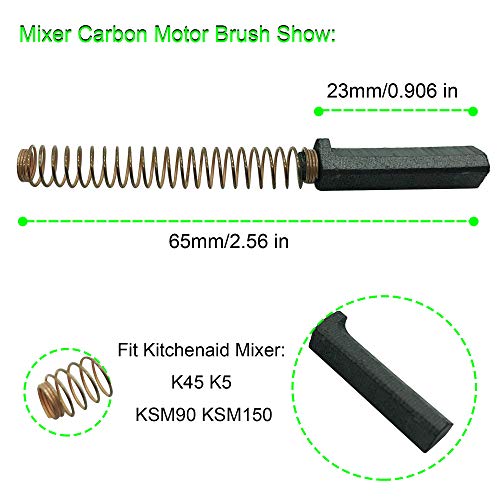 W10380496 Carbon Motor Brush by DTAIR Fit for Whirlpool KitchenAid Stand Mixer W10260958 AP5178083 PS3495098 9706416 (Pack of 2) - Kitchen Parts America