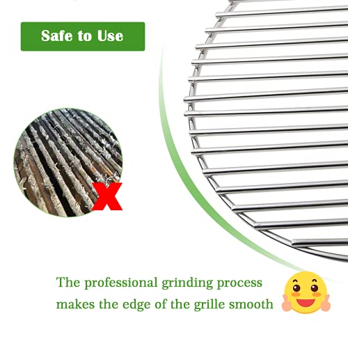 OLIGAI Cooking Grill Grates for Medium Big Green Egg,Stainless Steel Round Wire Grill Grate,Cooking Grate Replacement for Most Barbecue Ceramic Grill and Smoker 15.5“ for M BGE - Grill Parts America