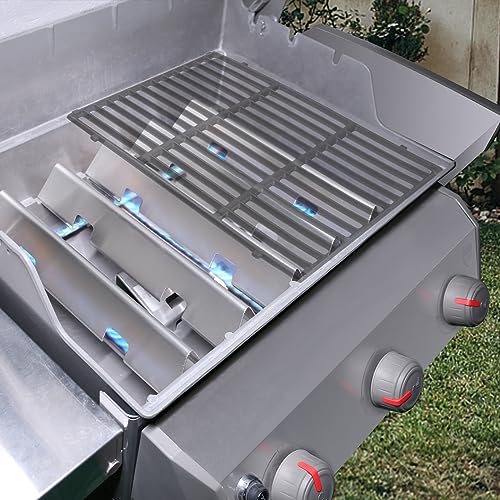 Uniflasy 15.3" Flavorizer Bars for Weber Spirit I & II and GS4 Spirit II 300 Series, Spirit E310 S310 E320 S320 E330 S330 Gas Grills with Front Mounted Control Panels, Stainless Steel Heat Plate, 7636 - Grill Parts America