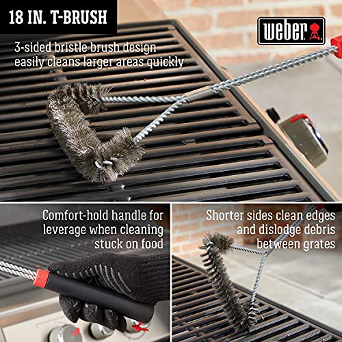 Weber 18" Three-Sided Grill Brush - Grill Parts America