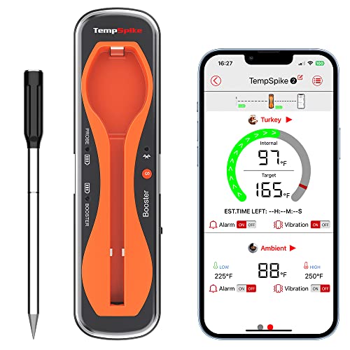 ThermoPro TempSpike 500FT Truly Wireless Meat Thermometer, Bluetooth Meat Thermometer for Grilling and Smoking, Meat Thermometer Wireless for BBQ Oven Smoker Rotisserie Sous Vide - Grill Parts America