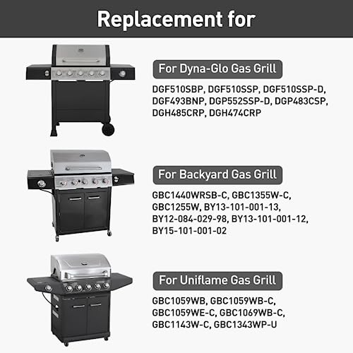 SHINESTAR 15" Grill Heat Plate, Grill Replacement Part for Dyna-Glo, Backyard & Uniflame Grill, DGF510SBP, DGF493BNP, BY15-101-001-02, BY13-101-001-13, Porcelain Steel, 4-Pack, 15" x 3-13/16" - Grill Parts America