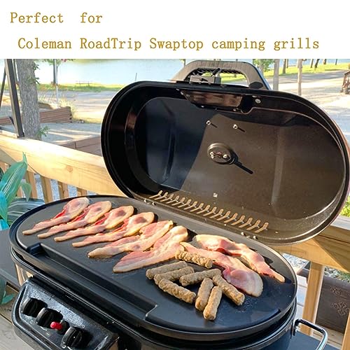 Cmanzhi C20N81 (1-Pack) Cast Iron Griddle for Coleman RoadTrip Swaptop Grills, Outdoor BBQ Camping Grills Nonstick Cooking Griddle Accessories, Full Size - Grill Parts America