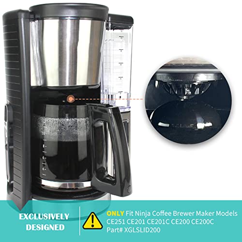 12-Cup Replacement Glass Carafe Pot Compatible with Ninja Coffee Brewer Maker Models CE251 CE201 CE201C CE200 CE200C Model# XGLSLID200 - Kitchen Parts America