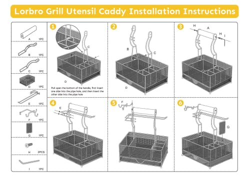 Lorbro Large Grill Utensil Caddy with Drawer, Picnic Camping Caddy with Paper Towel Holder, BBQ Organizer for Grilling Tool, Ideal Organizer for Picnic Condiment and Outdoor Griddle Accessories - Grill Parts America