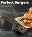 Griddle Accessories for Blackstone, 12-inch Melting Dome Stainless Steel Basting Cover and 7.28'' Cast Iron Burger Press - Griddle Accessories for Flat Top Grill, Perfect for Indoor and Outdoor - Grill Parts America