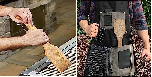 Wooden BBQ Grill Brush Scraper- Wood Grill Scraper, Natural Wood - Grill Parts America