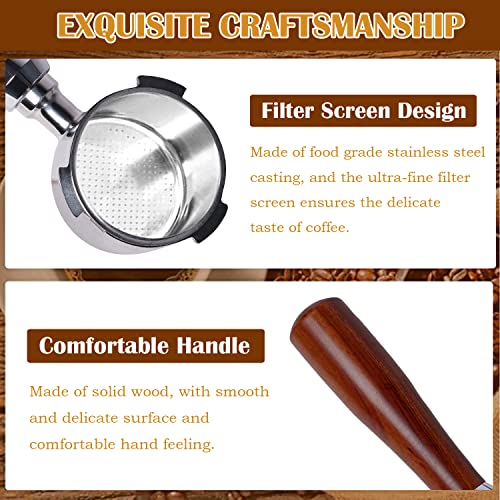 EGNic 51mm Bottomless Portafilter 3 Ears Compatible with Delonghi EC680, EC685, SMEG & EUPA Coffee Machines, Stainless Steel Espresso Naked Portafilter with Filter Basket & Wooden Handle - Grill Parts America