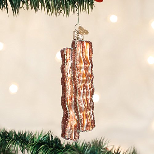 Old World Christmas Ornaments: Bacon Strips Glass Blown Ornaments for Christmas Tree - Grill Parts America