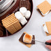 Nostalgia Indoor Electric Stainless Steel S'mores Maker with 4 Compartment Trays for Graham Crackers, Chocolate, Marshmallows and 2 Roasting Forks, Brown - Grill Parts America
