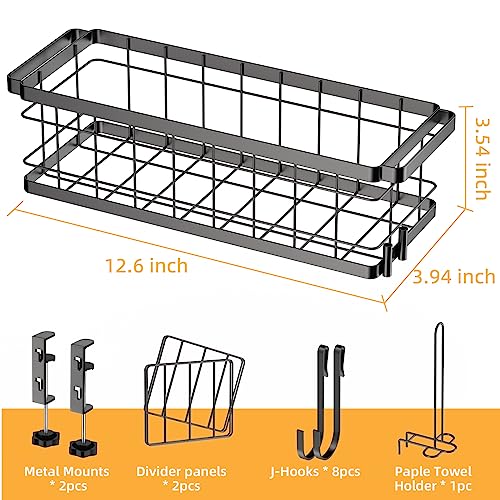 Blibly Griddle Caddy for Blackstone Griddle Accessories, Space Saving Outdoor Grill Accessories Storage Box, BBQ Caddy for 28"/36" Blackstone Griddles, Gas/Charcoal Grill, with a Paper Towel Holder - Grill Parts America