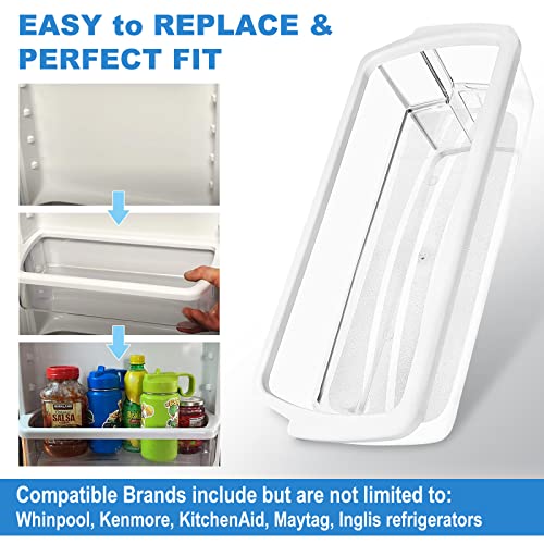 2 Pack W10321304 Refrigerator Door Shelf Bin, Compatible with Whirlpool Refrigerator Replaces WPW10321304 PS11752778 AP6019471 2179574 2179575 - Grill Parts America