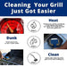 Grill Rescue BBQ Replaceable Scraper Cleaning Head, Bristle Free - Safe, Durable and Unique Scraper Tools for Cast Iron or Stainless-Steel Grates, Barbecue Cleaner (GB3000) - Grill Parts America