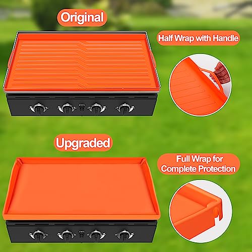 NancyL Griddle Cover for Blackstone, 【Upgraded Full-edge】17 Inch BBQ Grill Cover Griddle Mat Silicone Protective Blackstone Griddle Accessories - Protect Griddle from Rust, Rodents, Insects, Debris - Grill Parts America