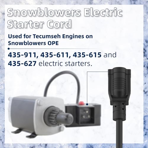 Snow Blower Electric Starter Cord 02483100 Compatible with Ariens Electric Start Cord Part Replacement for Ariens, MTD, Murray, Tecumseh 629-0071, 929-0071, 929-0071A, 929-0071B, 6219MA, 32450B - Grill Parts America