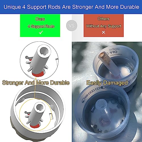 NOVINO 91538 Lighted Control Knobs for Weber Summit Grill 2012+ 400/600 Series E-470 670, S-460 470 660 670, 2-Pack Main Burner Lighted Control knob - Grill Parts America