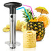 Pineapple Corer, [Upgraded, Reinforced, Thicker Blade] Newness Premium Pineapple Corer Remover (Black) - Kitchen Parts America
