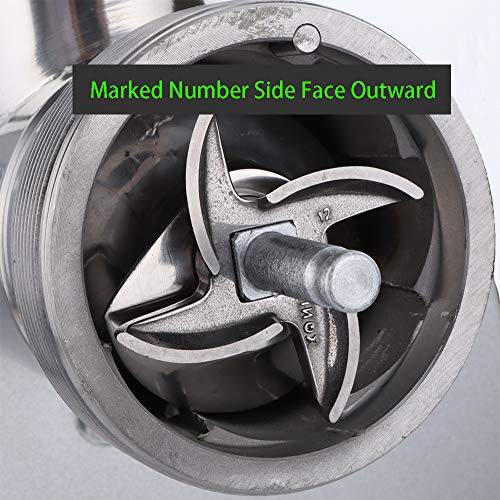 2 Pack #12 Meat Grinder Blade Stainless Steel Knife Cutter Replacement for Grinders, Please check the size and shape - Kitchen Parts America